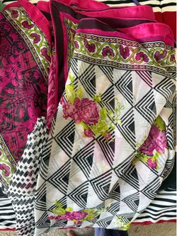 Women Chafoon printed Dopata big size.