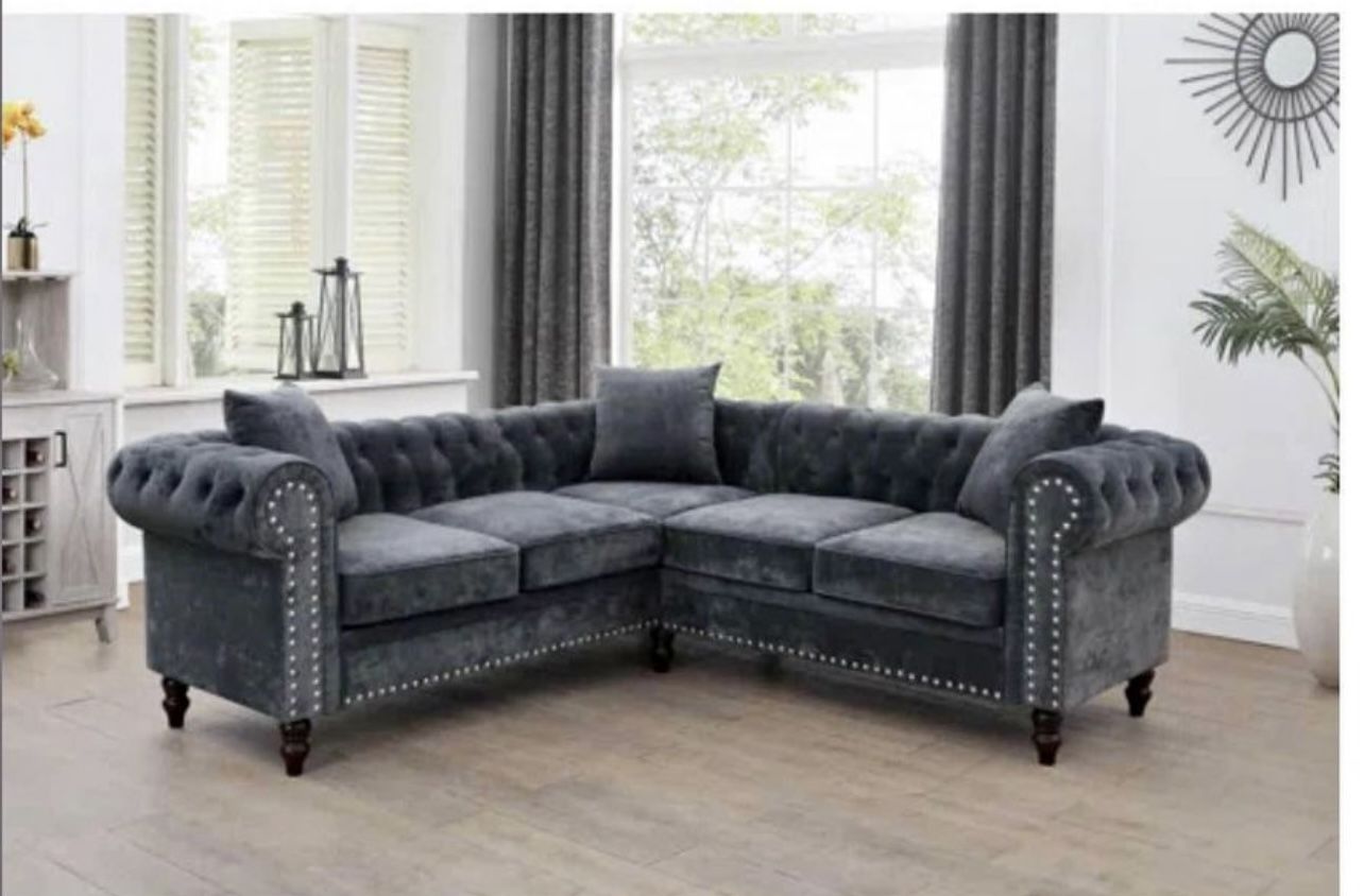 Modern Style Grey Microfiber Sectional Couch,New Products : American Fashion Style Bags On Sale