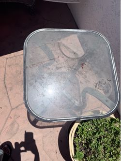 Glass top table