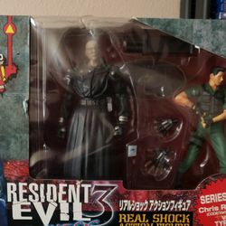 Rare Resident Evil 3 Nemesis Series 6 Chris Redfield Vs Tyrant By MobyDick Toys
