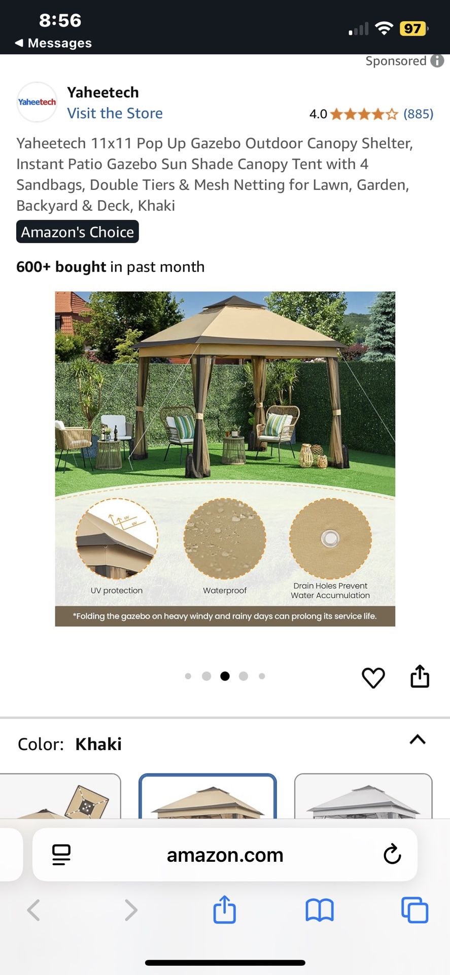 Pop Up Gazebo Tent with Screens