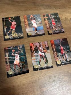 Michael Jordan 1(contact info removed) Upper Deck Gatorade Jumbo Card Set
Cards MJ1 through MJ6
Complete Sub-Set
