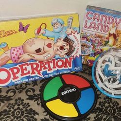 X4 Hasbro Family Game Lot Operation Candy Land Simon Perplexus Board Games Puzzle Bundle