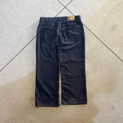 Sideout Corduroy Pants 34x30 Gray Blue Wide Leg Baggy Skater Y2K
