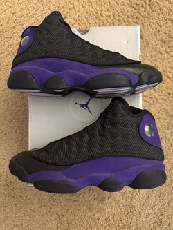 Size 10 (Pre owned, comes with original box) - Air Jordan 13 retro court purple