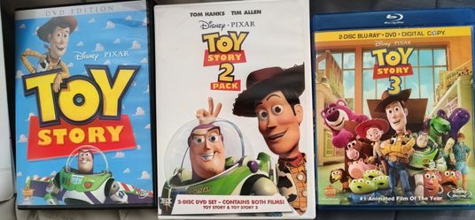 TOY STORY 1, 2 & 3 DVDS