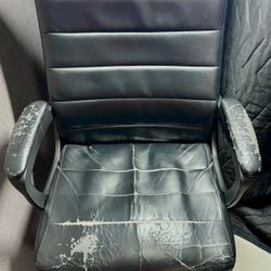 Old Computer Desk Chair, Reclining 