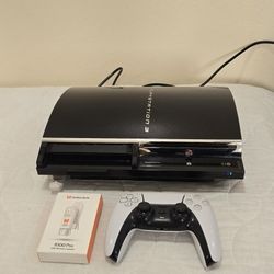 SONY PS3 Playstation 3  80GB Console + PS5 Wireless Controller + Power and HDMI Cables. 