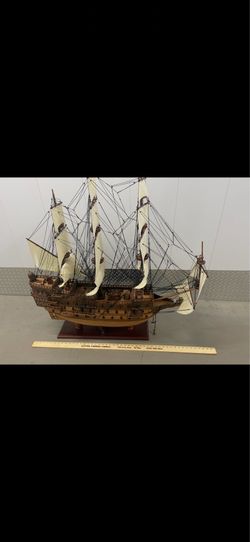 Handmade wooden ship model