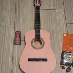 37" Pink Guitar and Accessory Set