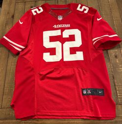 Nike Elite Authentic Patrick Willis SF 49ers Jersey Mens Size 40 #52  ON FIELD