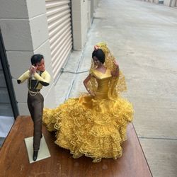 Vintage Flamenco Dancer Dolls Pair