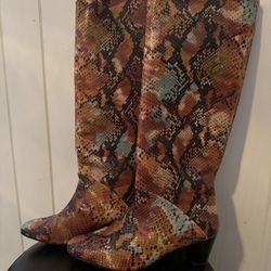 Anthropologie x Atelier de Charlotte Jossstone Multicolor Tall Boots