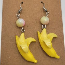 Handmade Banana Earrings 
