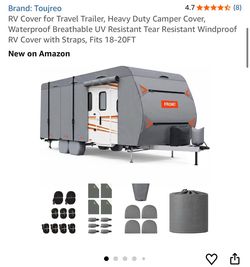 Toujreo Heavy Duty RV Travel Trailer Cover 18-20FT