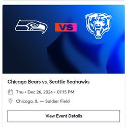 Thursday Dec 26 Seattle Seahawks @ Chicago Bears