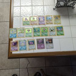 POKEMON CARDS VINTAGE...FOSSIL..JUNGLE..JUNGLE MISPRINTS WITH NO JUNGLE SET STAMP..PROMOS...BASE SET