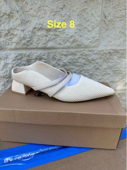 Women’s Knit Pumps Corded Toe Low Chunky Block Heels