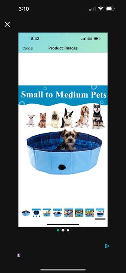 Ringling Foldable Dog Pool Collapsible Pet Bathtub 31.5"x8" Blue Small