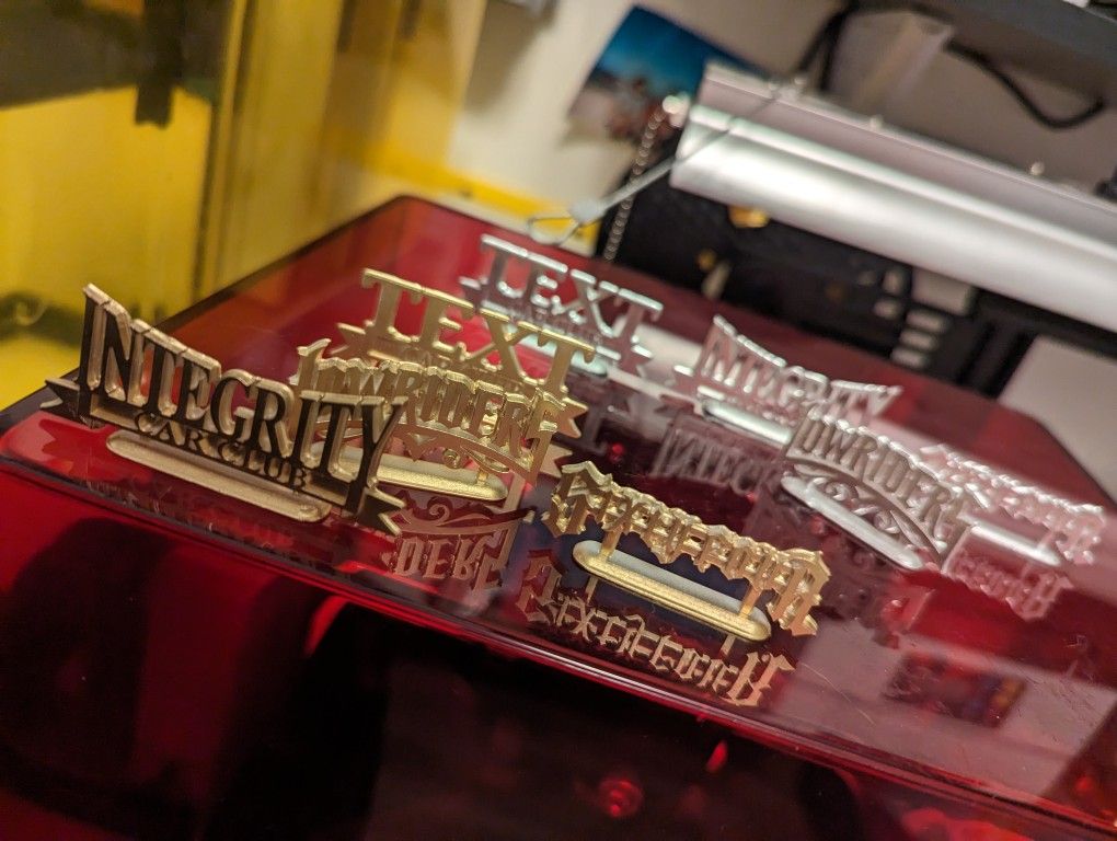 Custom Rear Window Lowrider Plaques For Redcat 64, Monte Carlo, And 59 Impala Rc Lowider "Remote Control Lowrider" Made To Your Club Name Or Whatever