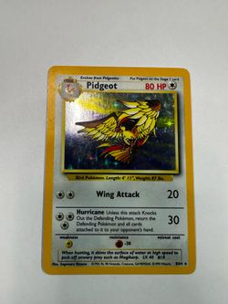 Pokemon TCG Jungle [No Symbol] Error Pidgeot 8/64 Holo Rare Original Owner