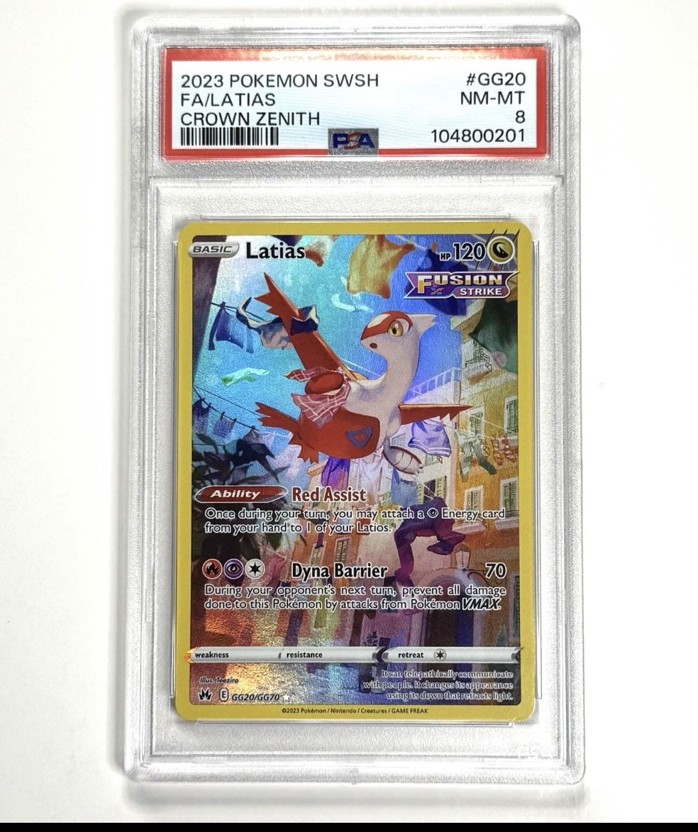 2023 Pokemon SWSH FA Latias Crown Zenith #GG20 PSA 8