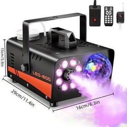 New Fog Smoke Machine with Disco Ball Lights