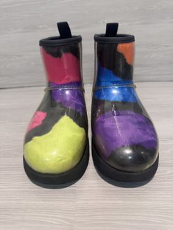 UGG Rain Boots Mini Party Spots Size 7