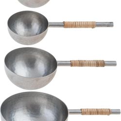 Stainless Steel Cane Wrapped Measuring Cups,