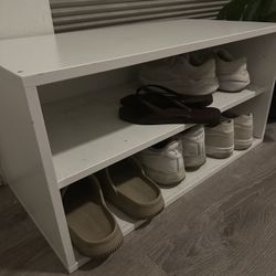 WHITE SHOE RACK