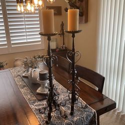Wrought Iron Candle Holders