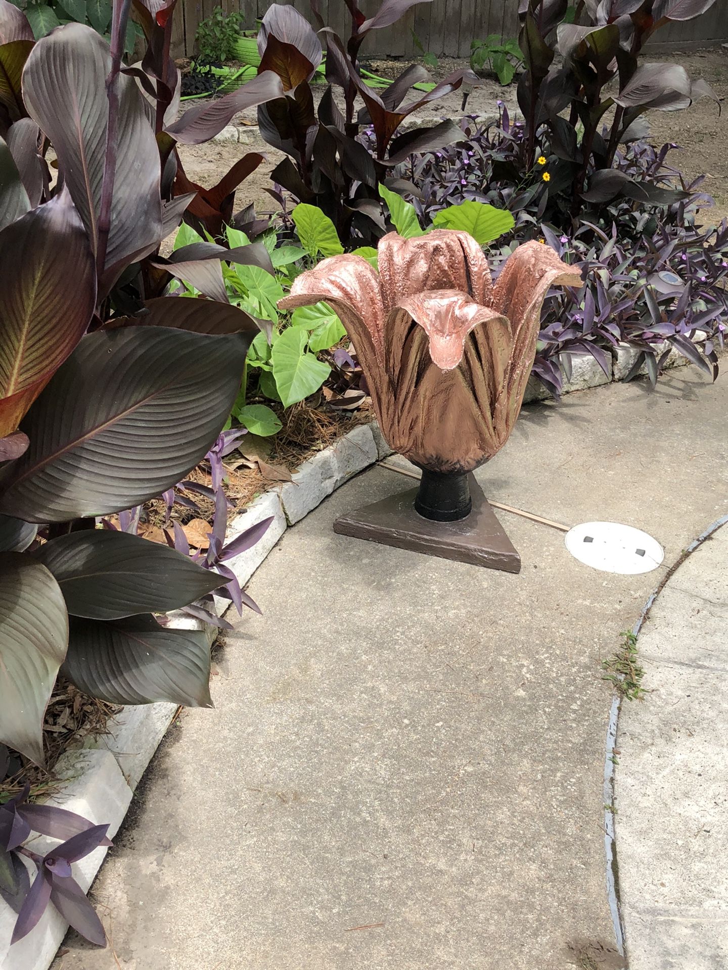 LARGE! Draped Fabric Cement Hypertufa Flower Pots