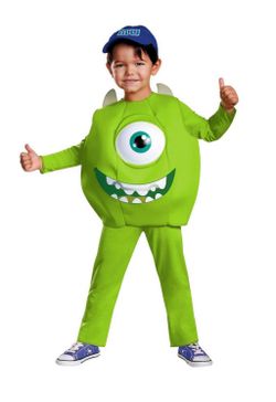 Disney Pixar Monster Inc. Mike Wazowski Kid’s Costume Medium  (7-8)