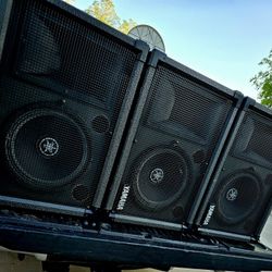 3 Yamaha sm12h ii Floor Monitor Pa Speakers For Bands Or Dj In Perfect Condition