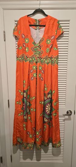 Women's Orange Maxi Dress