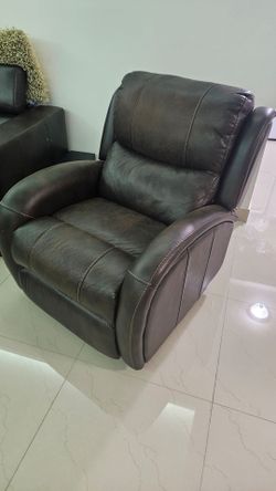 Dark Brown Leather Recliner Chair