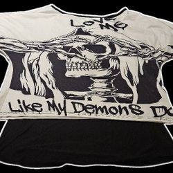 Black and White Graphic Tee 2 Piece