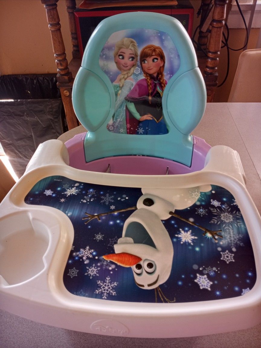 Ana And Elsa Booster Chair With Tray Good Shape