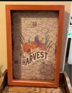 Harvest Picture Frame with Chicken Wire