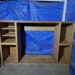 Solid Oak Entertainment Center 