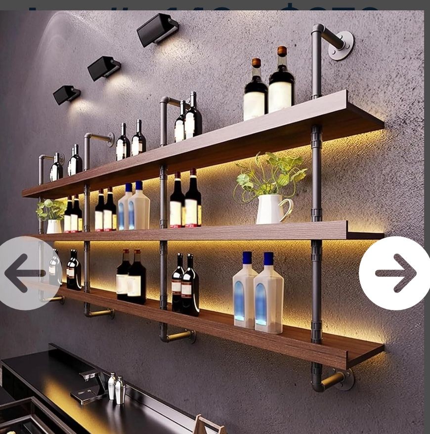 55.1in Large Wine Rack with LED Light...
