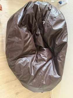 Brown Faux Leather Bean Bag