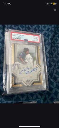 Edward Cabrera psa 9 4/10 marlins card autograph signed