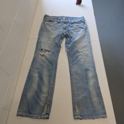 True Religion Ricky Super T Distressed Jeans Men’s 38x33 Made USA Preowned (KD)