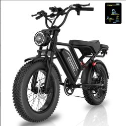 AOVOPRO AP20 Electric Bike for Adults 20 X 4.0 Fat Tire, 750W Off-Road E Bike, E-Mountain Bike 48V 15.6AH UL2849