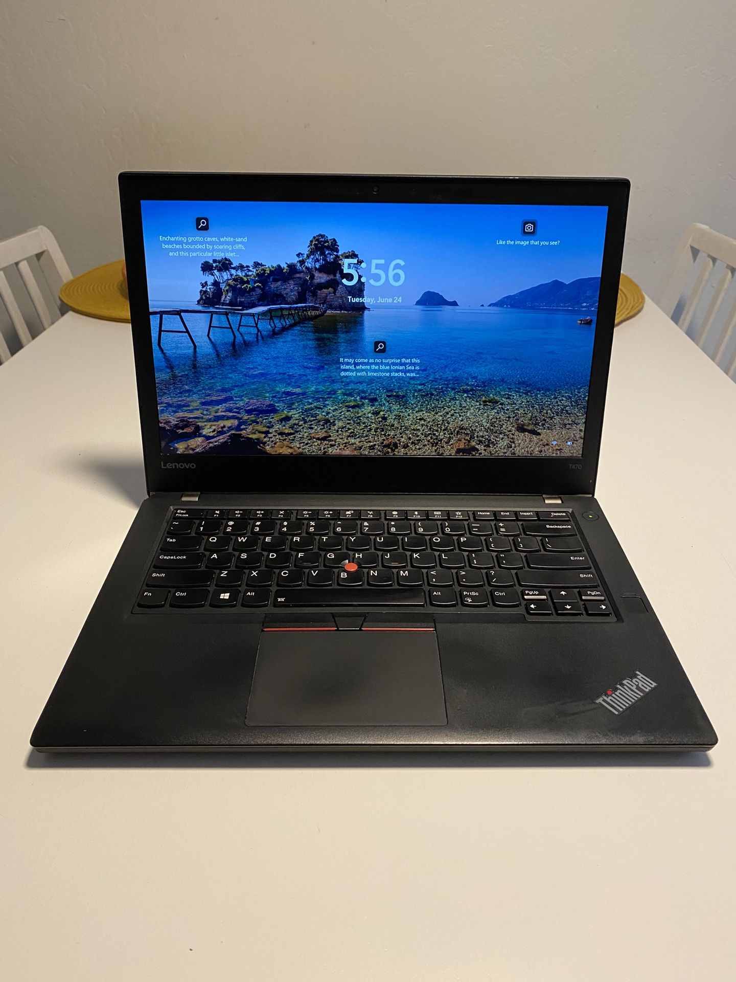 Lenovo ThinkPad T470 Laptop touchscreen. i5 7300U 2.60GHZ 14" HD 8GB Ram 256GB M.2 Windows 11. Microsoft office installed. Nothing wrong with. ** NO