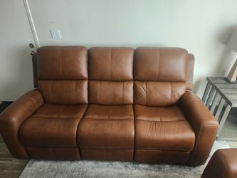 Flexsteel Riverdale Power Headrest & Lumbar Reclining Sofa