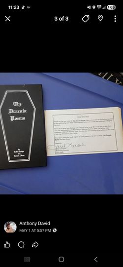 Rare collectable signed THE DRACULA POEMS