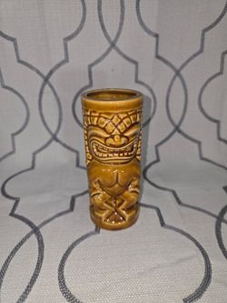 Vintage Tiki Mug in BrownOrchids of Hawaii Tiki Mug Luau Decor Japan Vintage 6”