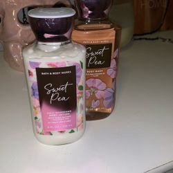 Bath & Body Sweat Pea Body Wash & Lotion